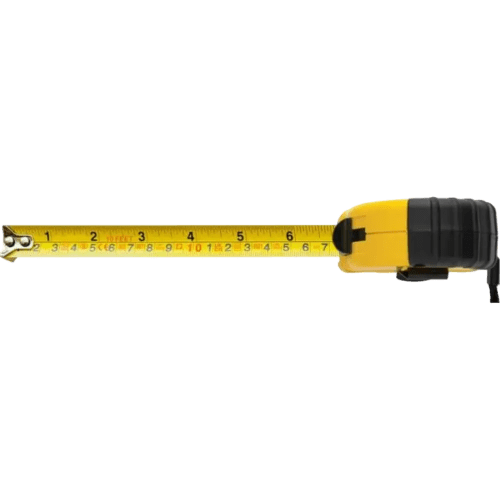 Promotional 3 Metre Recycled Plastic Measuring Tape in Black/Yellow from Total Merchandise