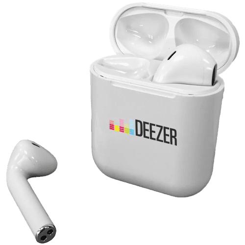 Promotional branded Wireless Bluetooth Earphones with a design from Total Merchandise