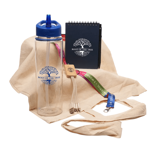 Promotional printed Eco Conference Gift Set in Blue with a design from Total Merchandise
