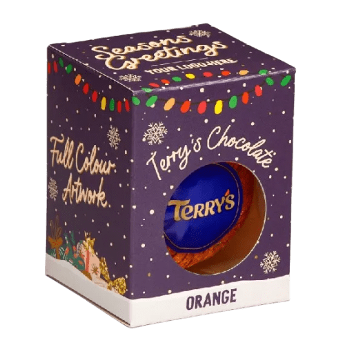 Printed Eco-Friendly Terry's Chocolate Orange Cube with your full-colour logo from Total Merchandise
