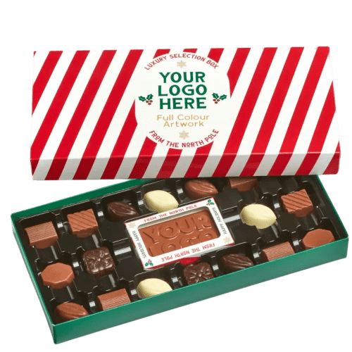 Custom Branded 18 Chocolate Truffle Selection Box with a design from Total Merchandise