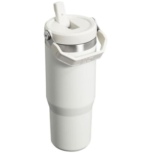 Promotional Stanley 890ml IceFlow™ Flip Straw Tumbler in Frosted White from Total Merchandise