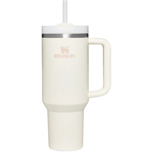 Logo branded Stanley Quencher 2.0 Flowstate Tumbler in Cream from Total Merchandise