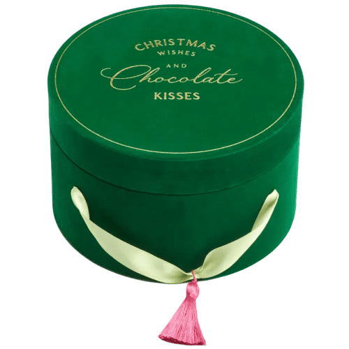 Custom printed Luxury Chocolate Hat Box Hamper with a design from Total Merchandise