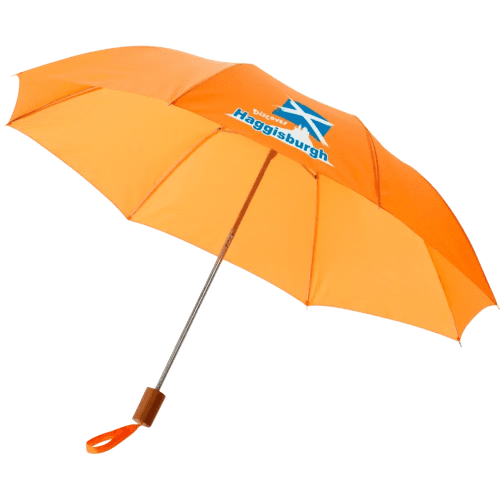 Personalisable Oho 20" Foldable Umbrella in Orange printed with your logo from Total Merchandise