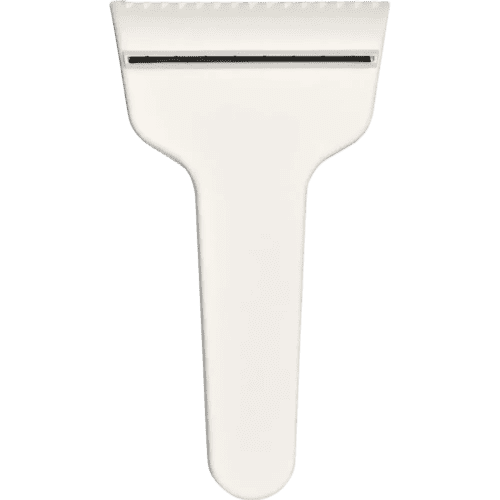Branded T-Shaped Recycled Plastic Ice Scraper in White from Total Merchandise