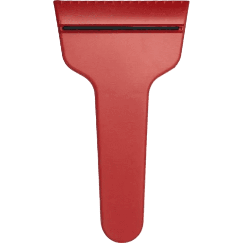Custom printed T-Shaped Recycled Plastic Ice Scraper in Red from Total Merchandise