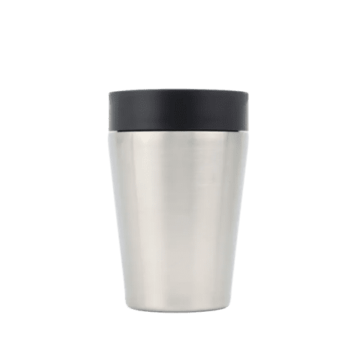 Printed Circular & Co 8oz Stainless Steel Travel Mug in Stainless Steel/Black from Total Merchandise
