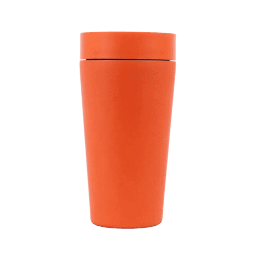 Custom Circular & Co 12oz Stainless Steel Travel Mug in Sunrise Orange from Total Merchandise