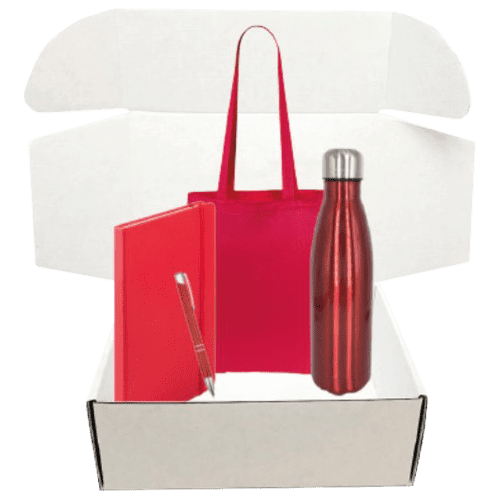 Logo Branded Midi Merch Gift Set in Red printed with your logo from Total Merchandise