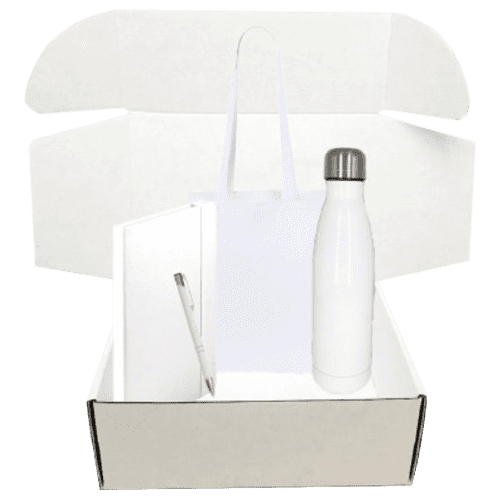 Customisable Midi Merch Gift Set in White printed with your logo from Total Merchandise