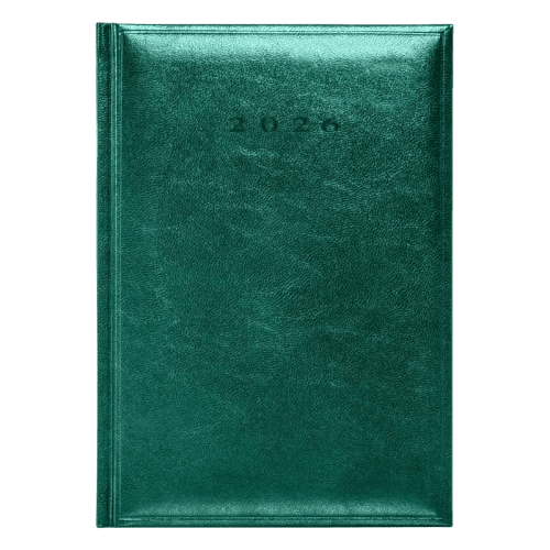 Promotional Colombia A5 Weekly Diary in Green branded with your company logo from Total Merchandise