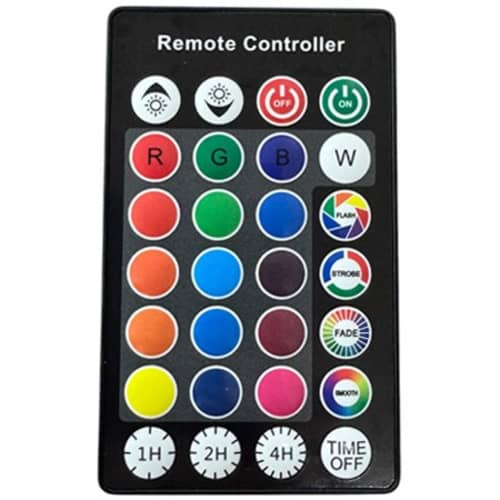 The remote that comes with the 10cm LED Light Box from Total Merchandise