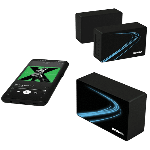 Logo Printed Rocks Bluetooth Speaker in Black from Total Merchandise