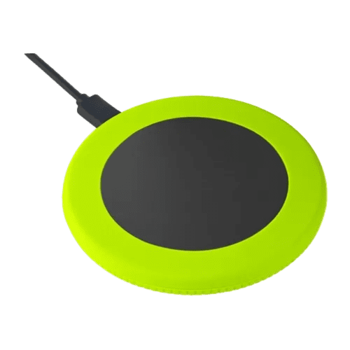 Branded REEVES Wireless Charger in Black/Light Green from Total Merchandise