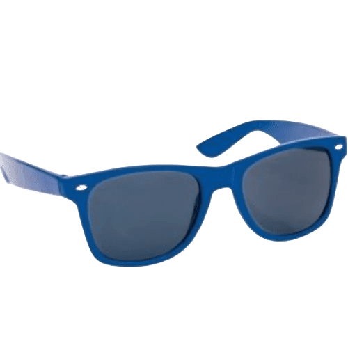 Promotional printed Total Express Sunglasses in Blue with a design from Total Merchandise