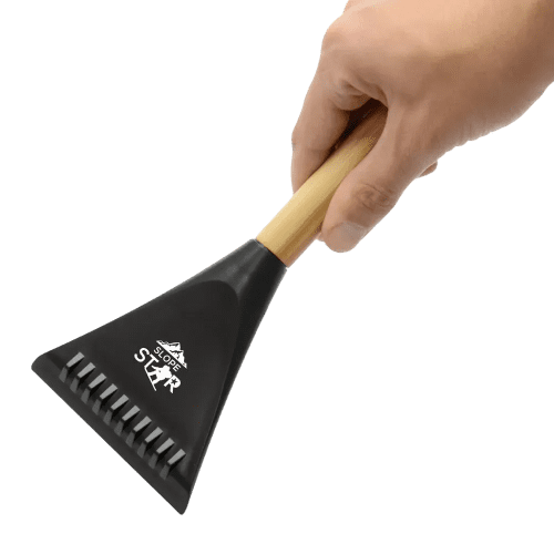 Customisable Robyn Eco Ice Scraper in Black/Natural branded with your logo from Total Merchandise