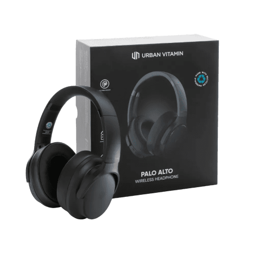 Urban Vitamin Palo Alto RCS Recycled Wireless Headphone in Black