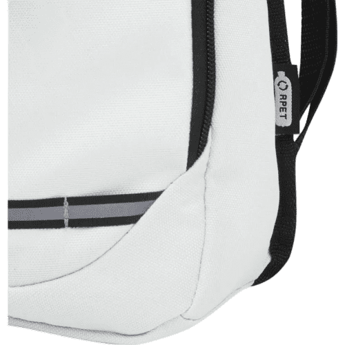 Custom Printed Trails GRS RPET Backpack in White printed with your logo from Total Merchandise