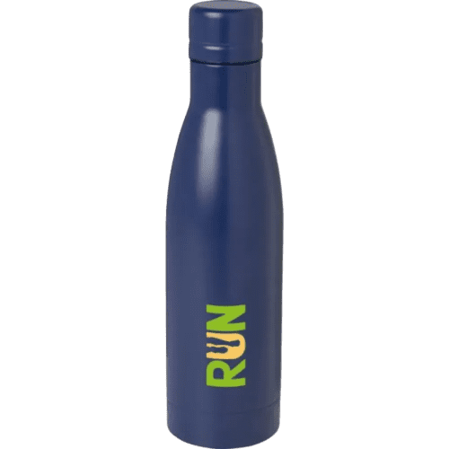 Custom Branded 500ml Recycled Stainless Steel Insulated Water Bottle in Blue from Total Merchandise
