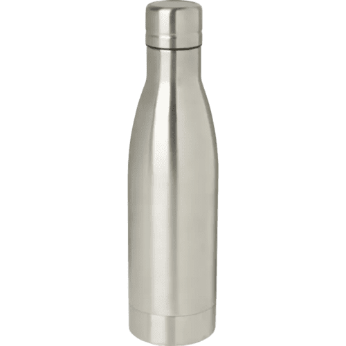 Logo Printed 500ml Recycled Stainless Steel Insulated Water Bottle in Silver from Total Merchandise