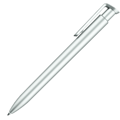 Branded Absolute Argent Ballpen - Blue Ink in Silver/Silver with your logo from Total Merchandise
