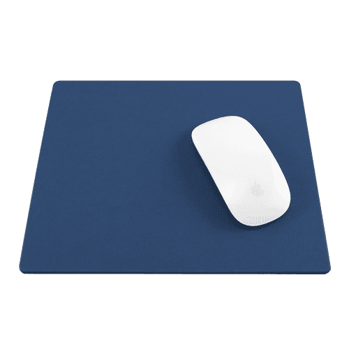 Logo branded Como Recycled Mouse Mats in Blue with a design from Total Merchandise