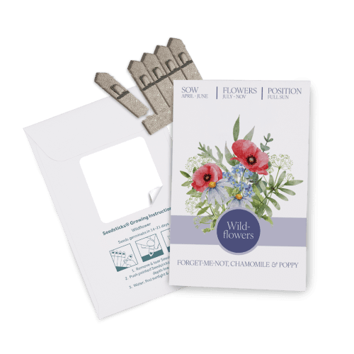 Custom branded Express Seed Packet Envelopes with a design from Total Merchandise