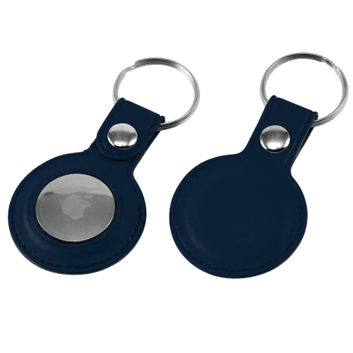 Custom Branded Eco rPET Air Tag Keyring in Navy branded with your logo from Total Merchandise
