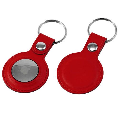 Promotional Eco rPET Air Tag Keyring in Red branded with your logo from Total Merchandise