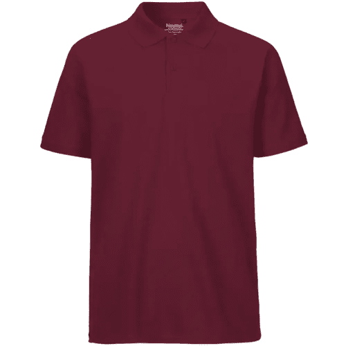 Promotional Neutral Mens Fairtrade Organic Polo Shirt in Bordeaux from Total Merchandise