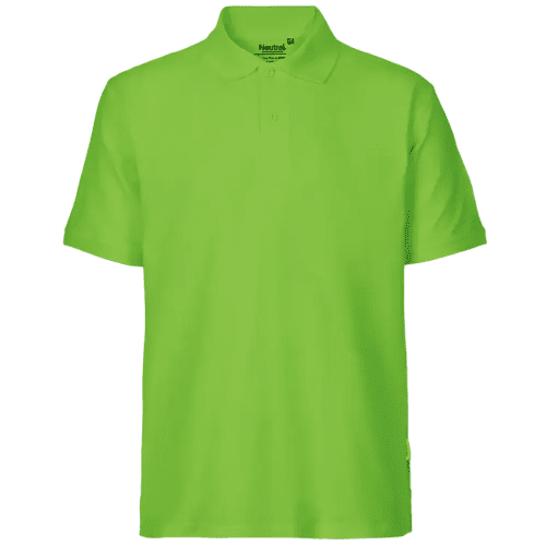 Branded Neutral Mens Fairtrade Organic Polo Shirt in Lime Green from Total Merchandise