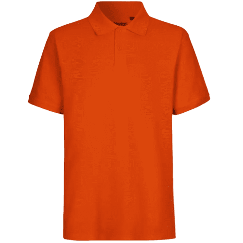 Custom Neutral Mens Fairtrade Organic Polo Shirt in Orange from Total Merchandise