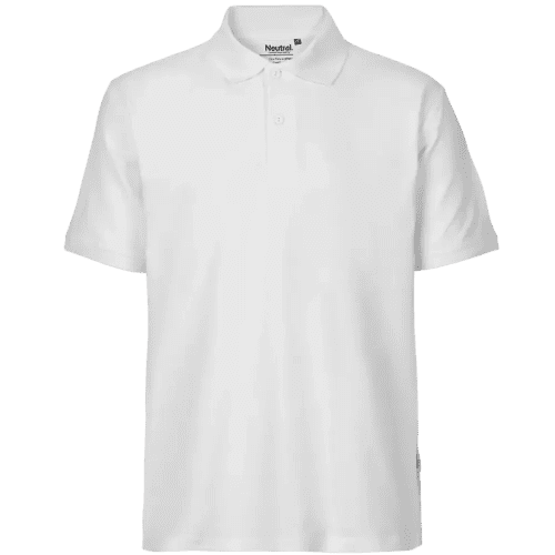 Promotional Neutral Mens Fairtrade Organic Polo Shirt in White from Total Merchandise