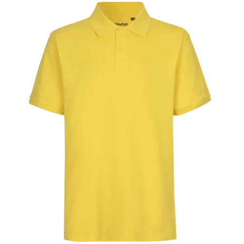 Custom Branded Neutral Mens Fairtrade Organic Polo Shirt in Yellow from Total Merchandise