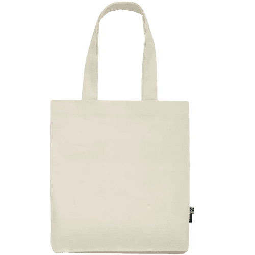 Logo printed Neutral Fairtrade Organic Twill Bag in Natural from Total Merchandise