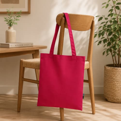 Lifestyle image of the Neutral Fairtrade Organic Twill Bag by Total Merchandise
