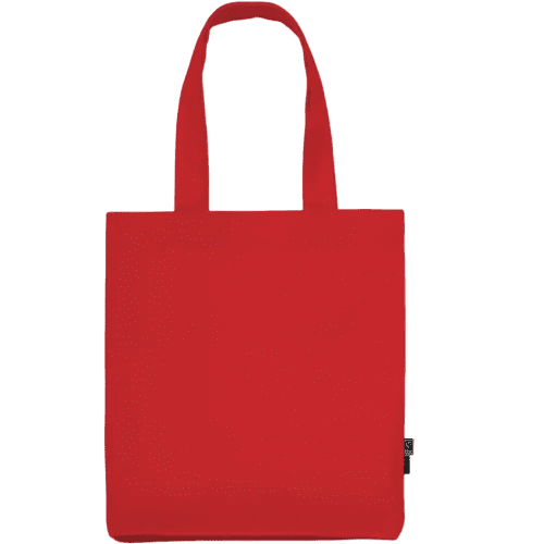 Promotional Neutral Fairtrade Organic Twill Bag in Red from Total Merchandise