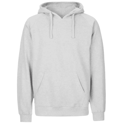Custom branded Mens Neutral Fairtrade Organic Hoodie in Ash Grey with a design from Total Merchandise