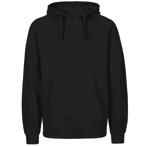 Branded Mens Neutral Fairtrade Organic Hoodie in Black with a design from Total Merchandise