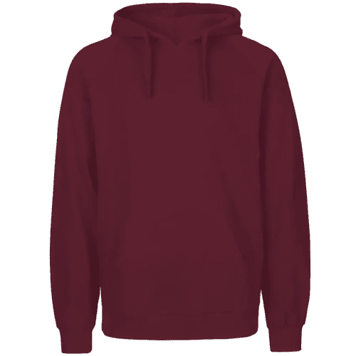 Promotional Mens Neutral Fairtrade Organic Hoodie in Bordeaux from Total Merchandise