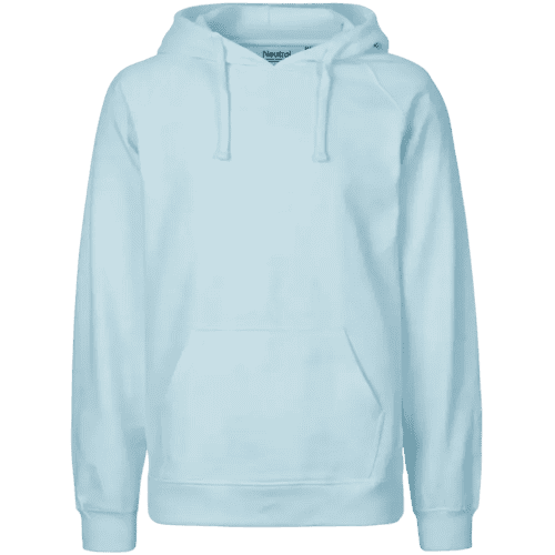 Personalised Mens Neutral Fairtrade Organic Hoodie in Light Blue from total Merchandise