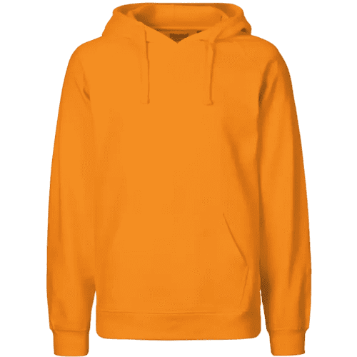 Printed Mens Neutral Fairtrade Organic Hoodie in Okay Orange from Total Merchandise