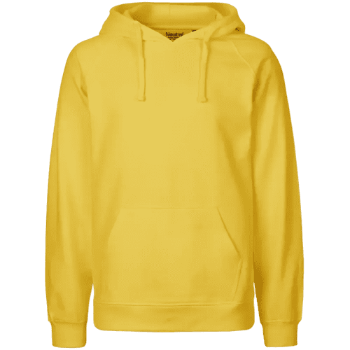 Promotional printed Mens Neutral Fairtrade Organic Hoodie in Yellow from Total Merchandise