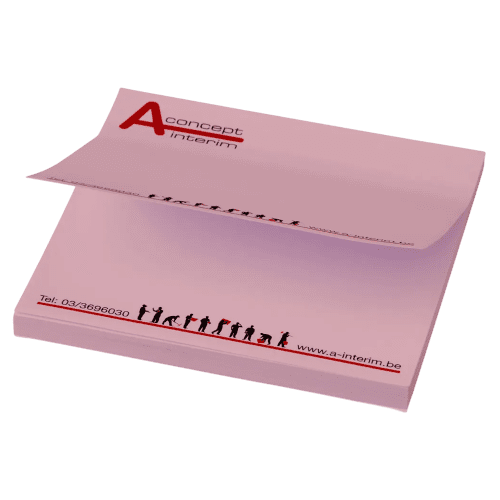 75x75mm Coloured Sticky Note Mates in Light Pink