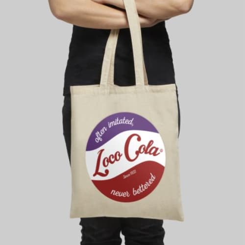 Paris Coloured Cotton Tote Bag