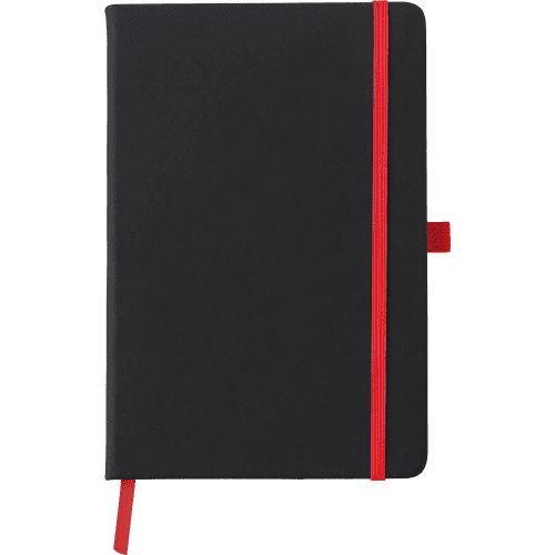 Personalisable Soft Feel A5 Notebook in Red customised with your logo from Total Merchandise