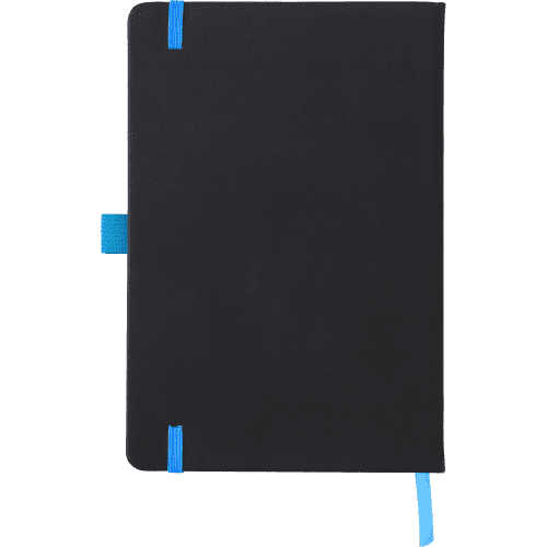 Custom Printed Soft Feel A5 Notebook in Light Blue customised with your logo from Total Merchandise
