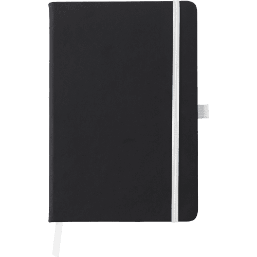 Custom Branded Soft Feel A5 Notebook in White customised with your logo from Total Merchandise