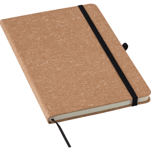 Promotional printed Recycled A5 Leather Notebook with a design from Total Merchandise